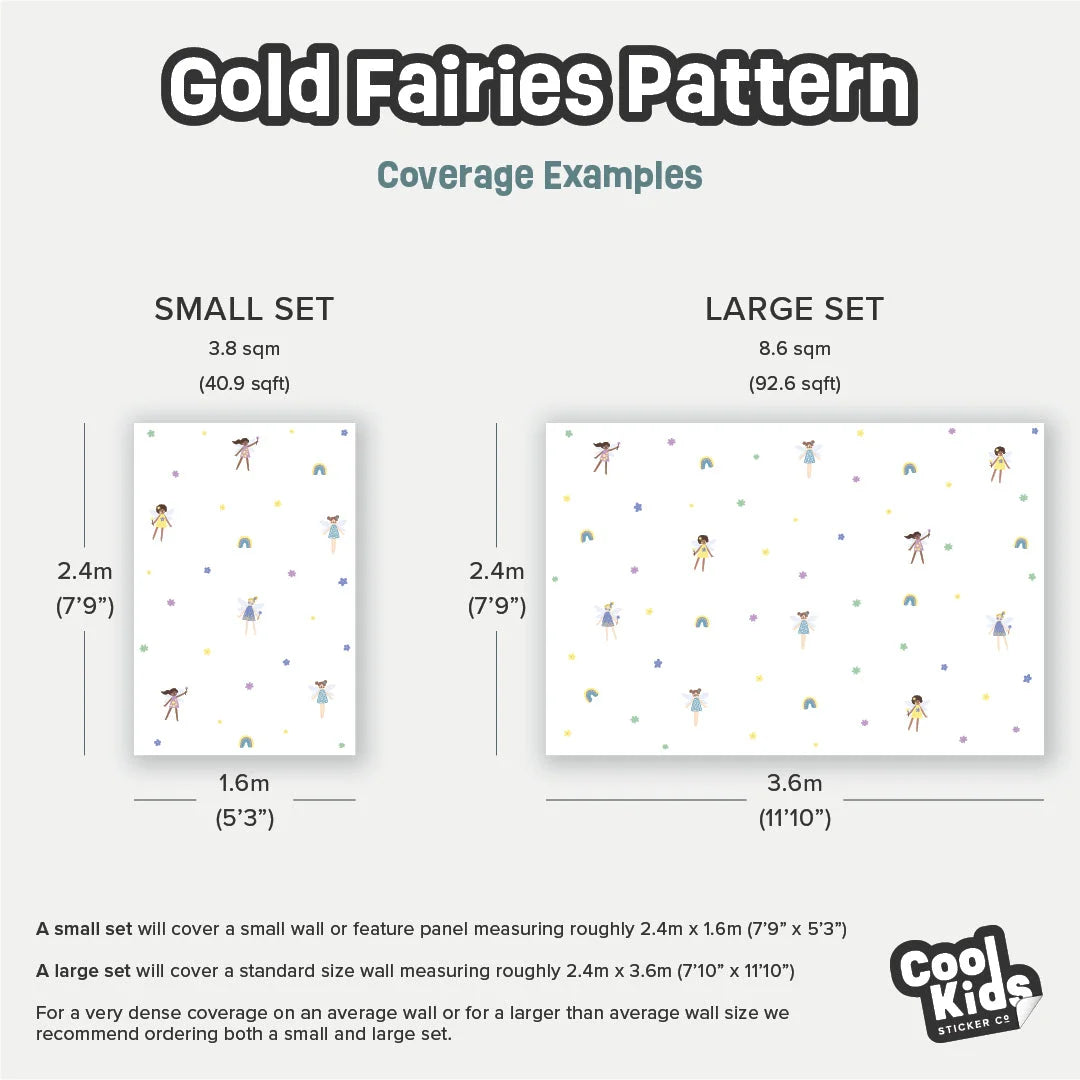 Gold Fairies - Patterned - Decals - Fantasy