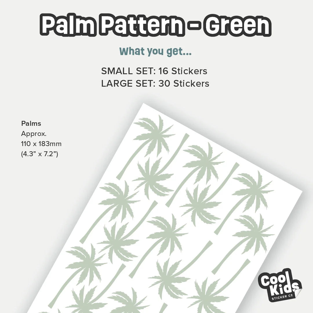 Green Palms Wall Decal - Pattern - Decals - Florals