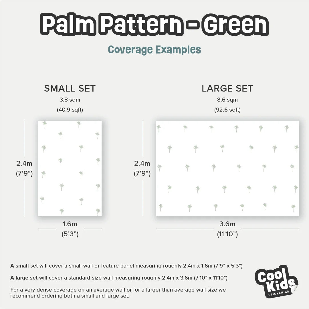 Green Palms Wall Decal - Pattern - Decals - Florals