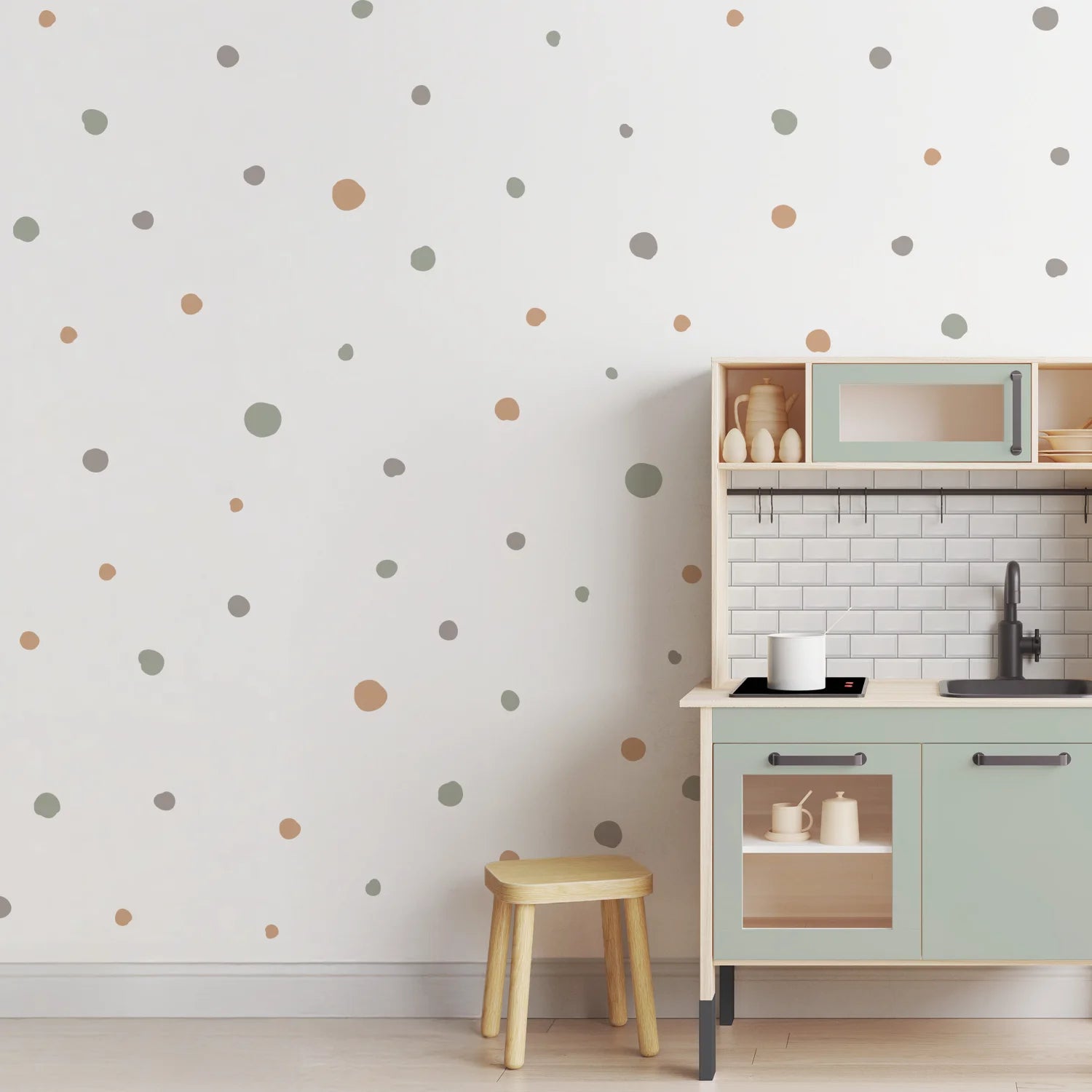 Green Polka Dots Wall Decals - DW0. Dot