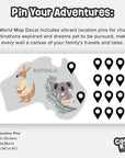 Interactive World Map Wall - Neutral & Bright - DW4. Decals