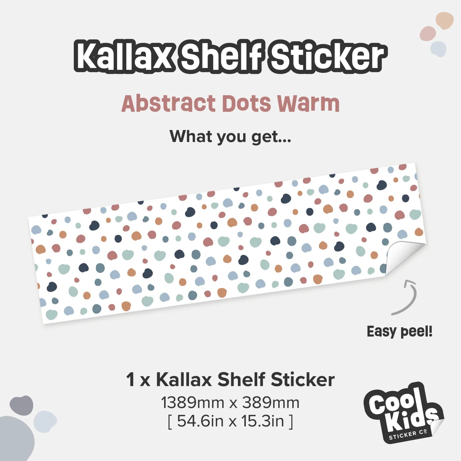 Kallax Shelf Abstract Dots Warm Decal - Furniture Decals