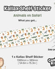 Kallax Shelf Animals On Safari Decal - Furniture Decals