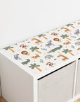 Kallax Shelf Animals On Safari Decal - Furniture Decals