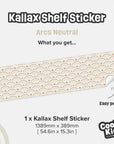 Kallax Shelf Arcs Neutral Decal - Furniture Decals - Kallax