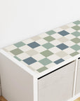 Kallax Shelf Checkers Blue Decal - Furniture Decals