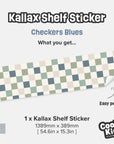 Kallax Shelf Checkers Blue Decal - Furniture Decals