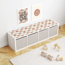 Kallax Shelf Checkers Neutral Decal