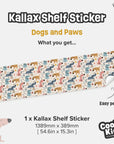 Kallax Shelf Dogs and Paws Decal - Furniture Decals