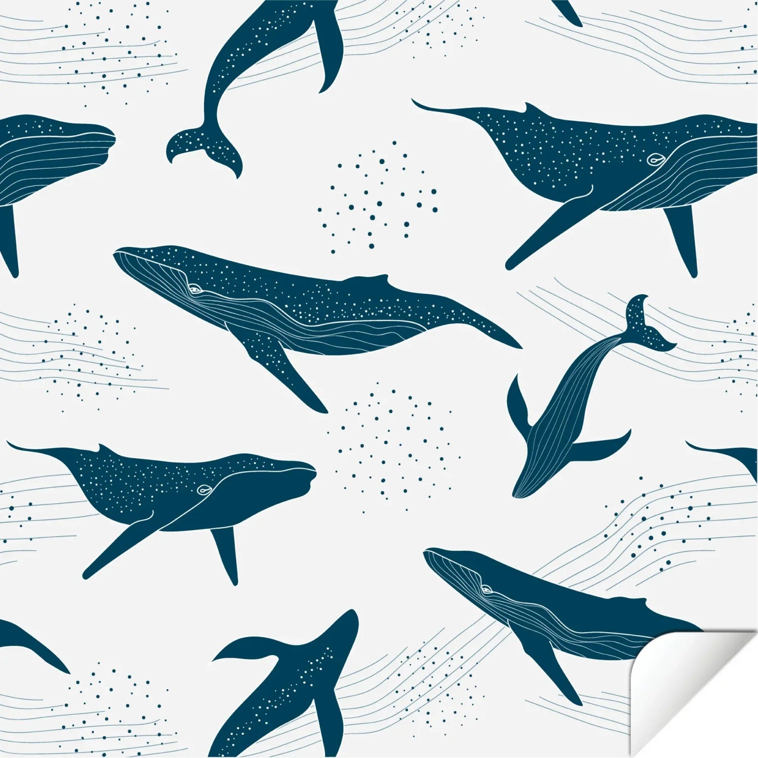 Kallax Shelf Dreamy Whales Decal - Furniture Decals