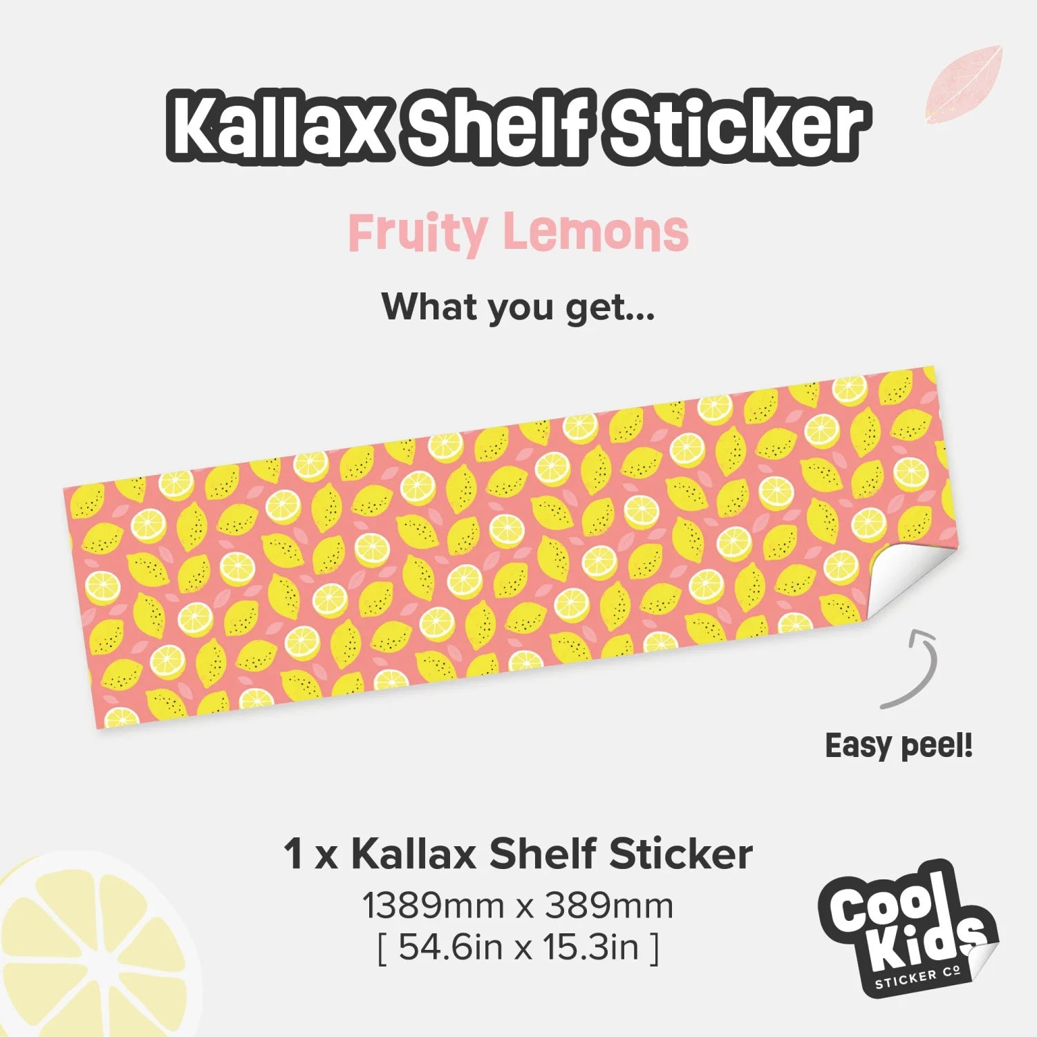 Kallax Shelf Fruity Lemons Decal - Furniture Decals