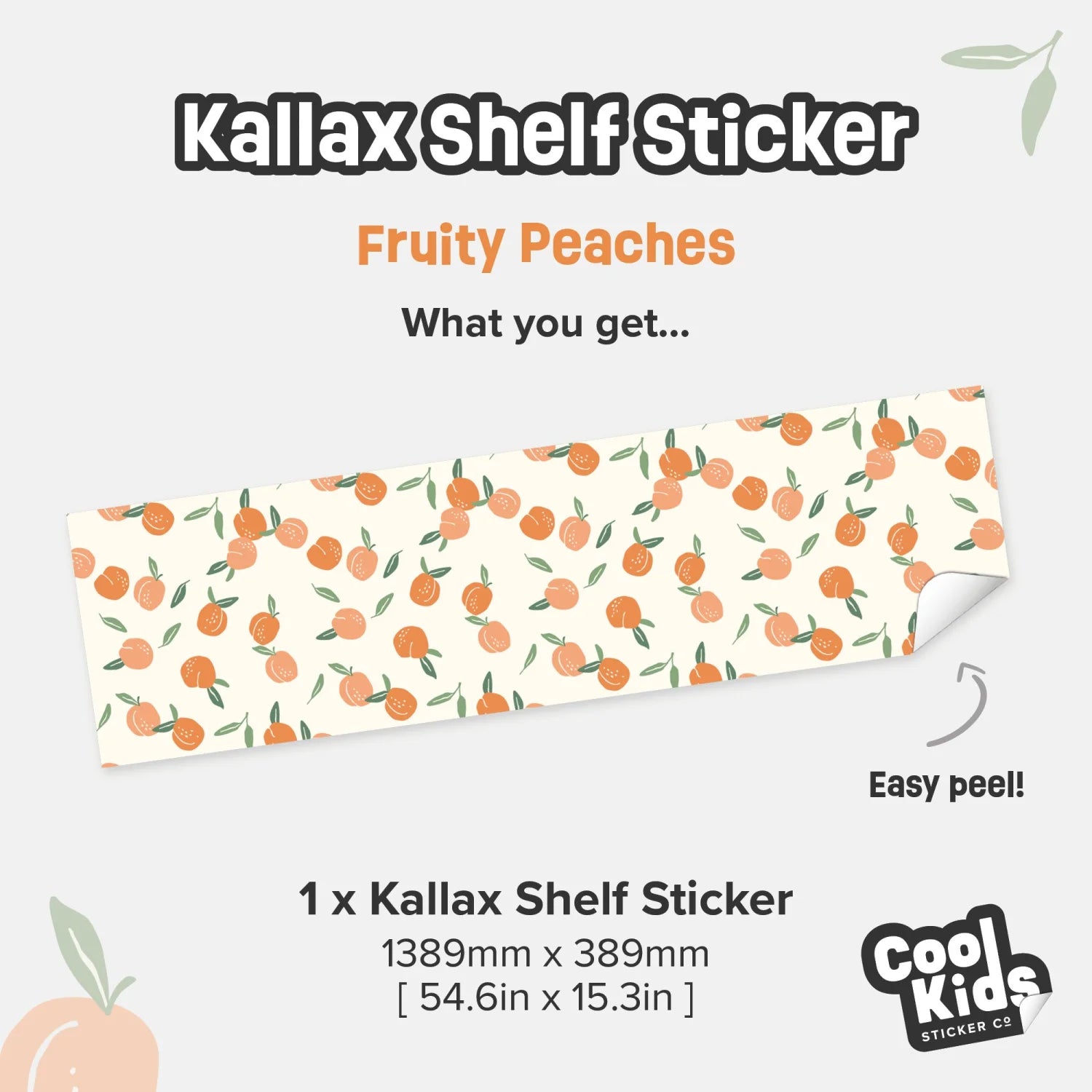 Kallax Shelf Fruity Peaches Decal - Furniture Decals