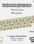 Kallax Shelf Playful Dinos Decal - Furniture Decals