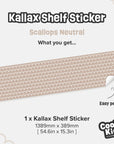 Kallax Shelf Scallops Neutral Decal - Furniture Decals