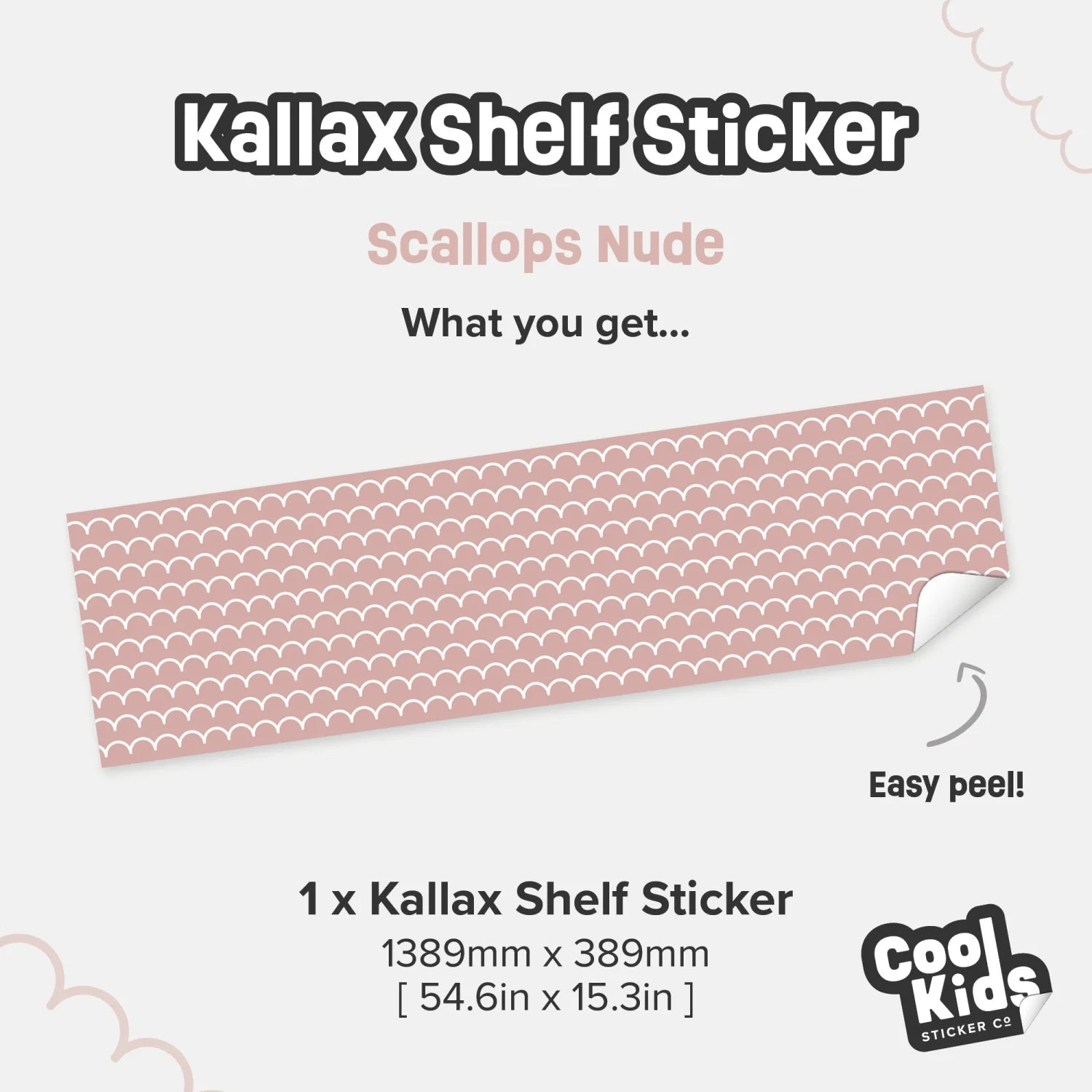 Kallax Shelf Scallops Nude Decal - Furniture Decals