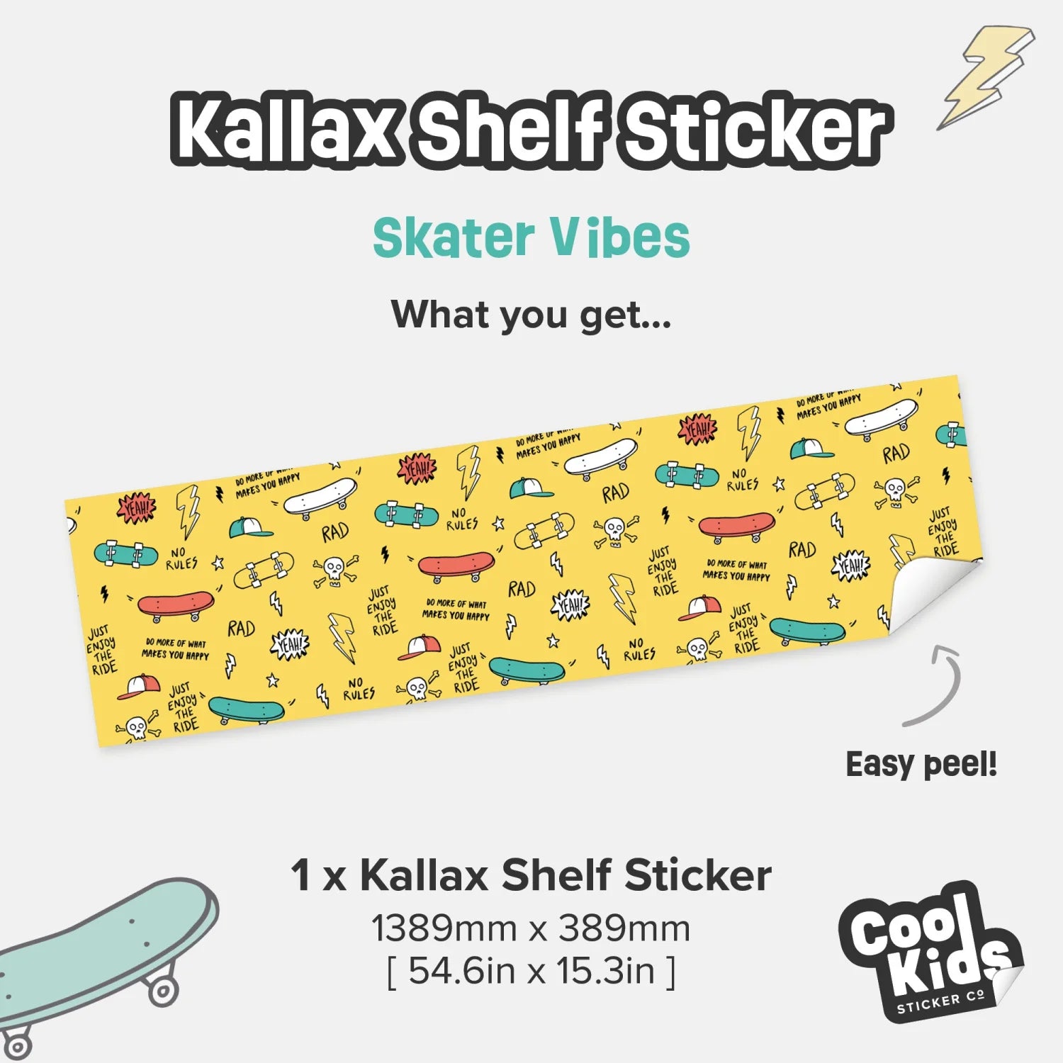 Kallax Shelf Skater Vibes Decal - Furniture Decals - Kallax