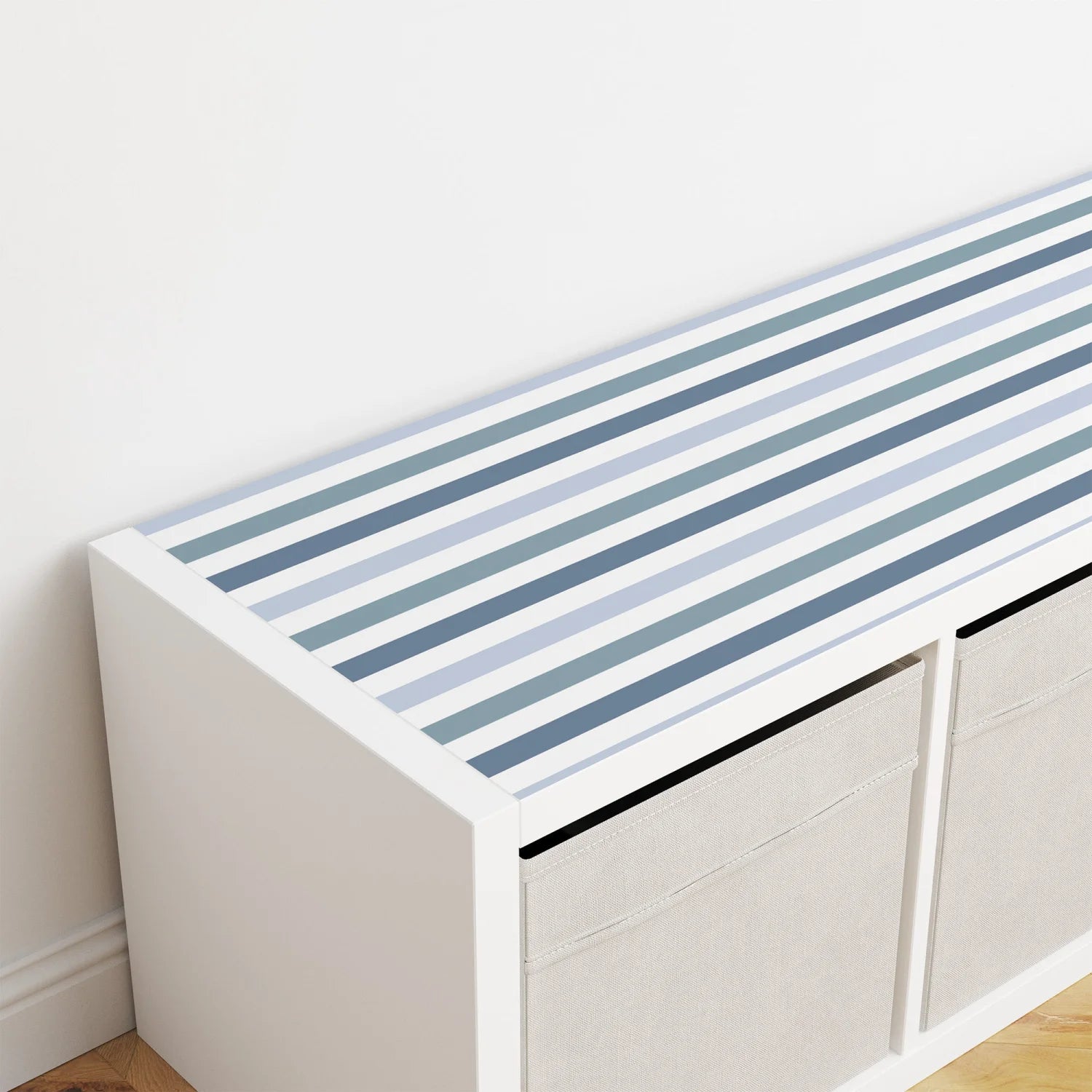 Kallax Shelf Stripes Blue Decal - Furniture Decals - Kallax