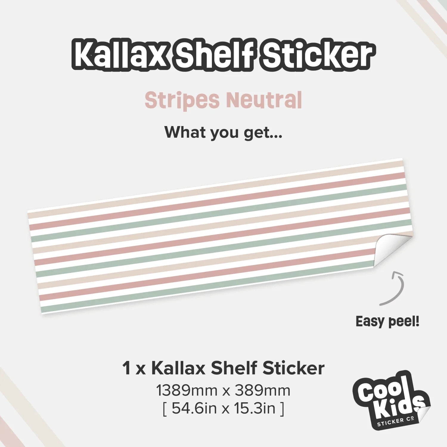 Kallax Shelf Stripes Neutral Decal - Furniture Decals