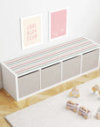 Kallax Shelf Stripes Neutral Decal - Furniture Decals