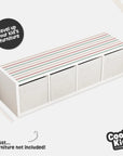 Kallax Shelf Stripes Neutral Decal - Furniture Decals