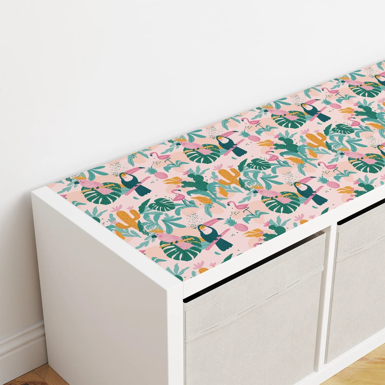 Kallax Shelf Tropical Paradise Decal - Furniture Decals