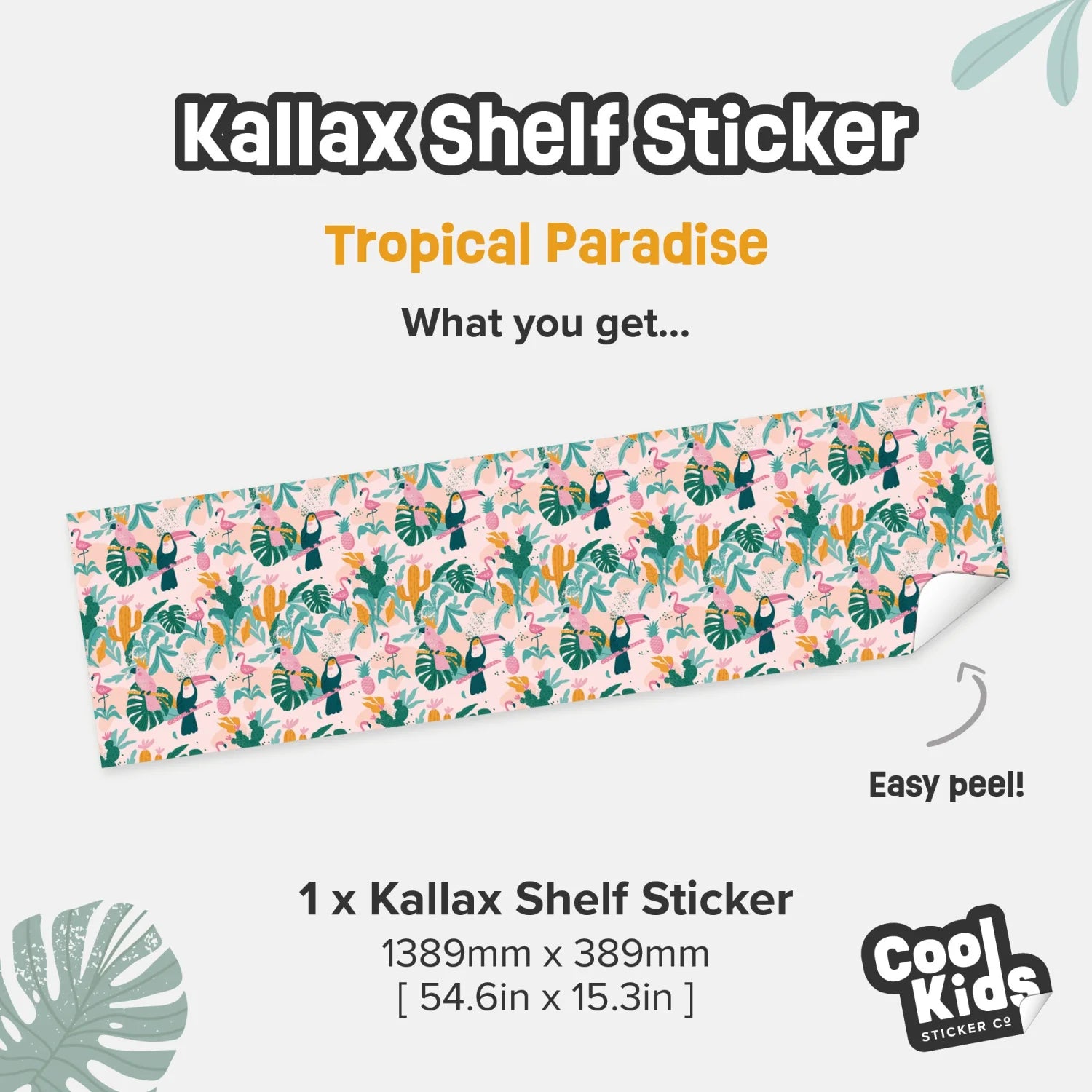 Kallax Shelf Tropical Paradise Decal - Furniture Decals