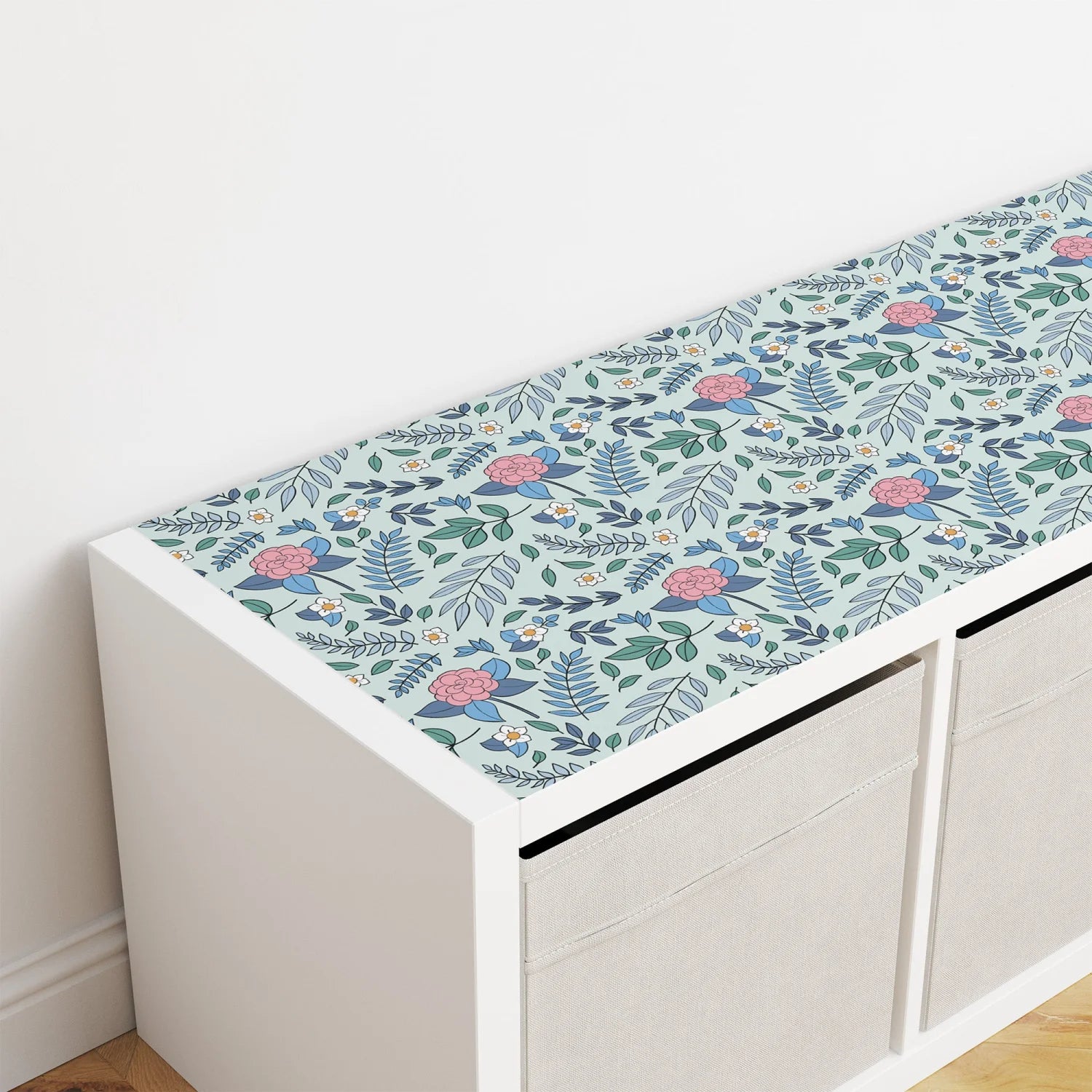 Kallax Shelf Vintage Florals Decal - Furniture Decals