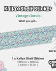 Kallax Shelf Vintage Florals Decal - Furniture Decals