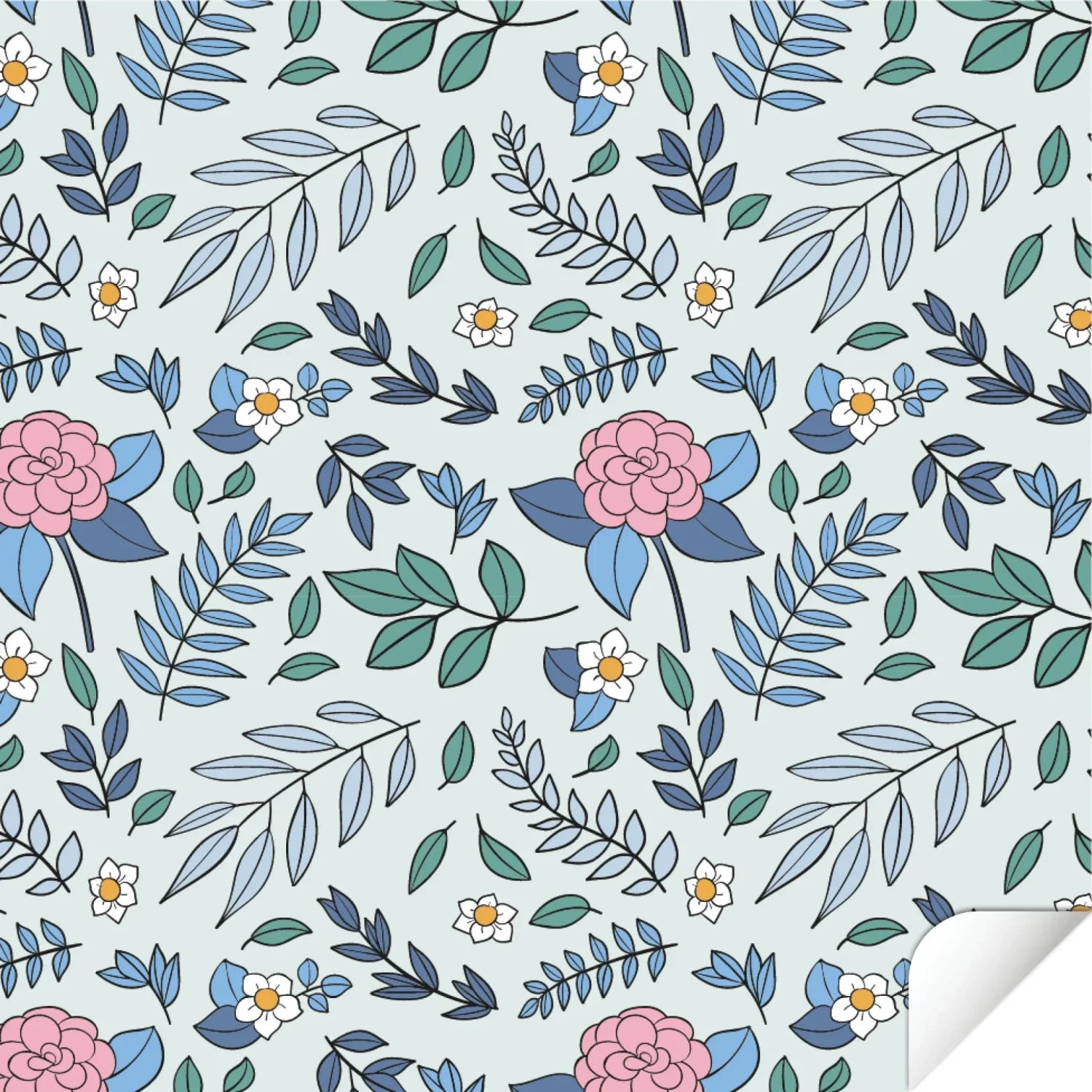 Kallax Shelf Vintage Florals Decal - Furniture Decals