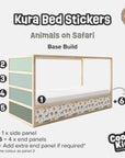 Kura Bed Animals On Safari Decals - Furniture Decals - Kura