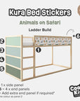 Kura Bed Animals On Safari Decals - Furniture Decals - Kura