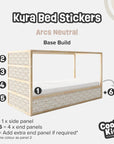 Kura Bed Arcs Neutral Decals - Furniture Decals - Kura Bed