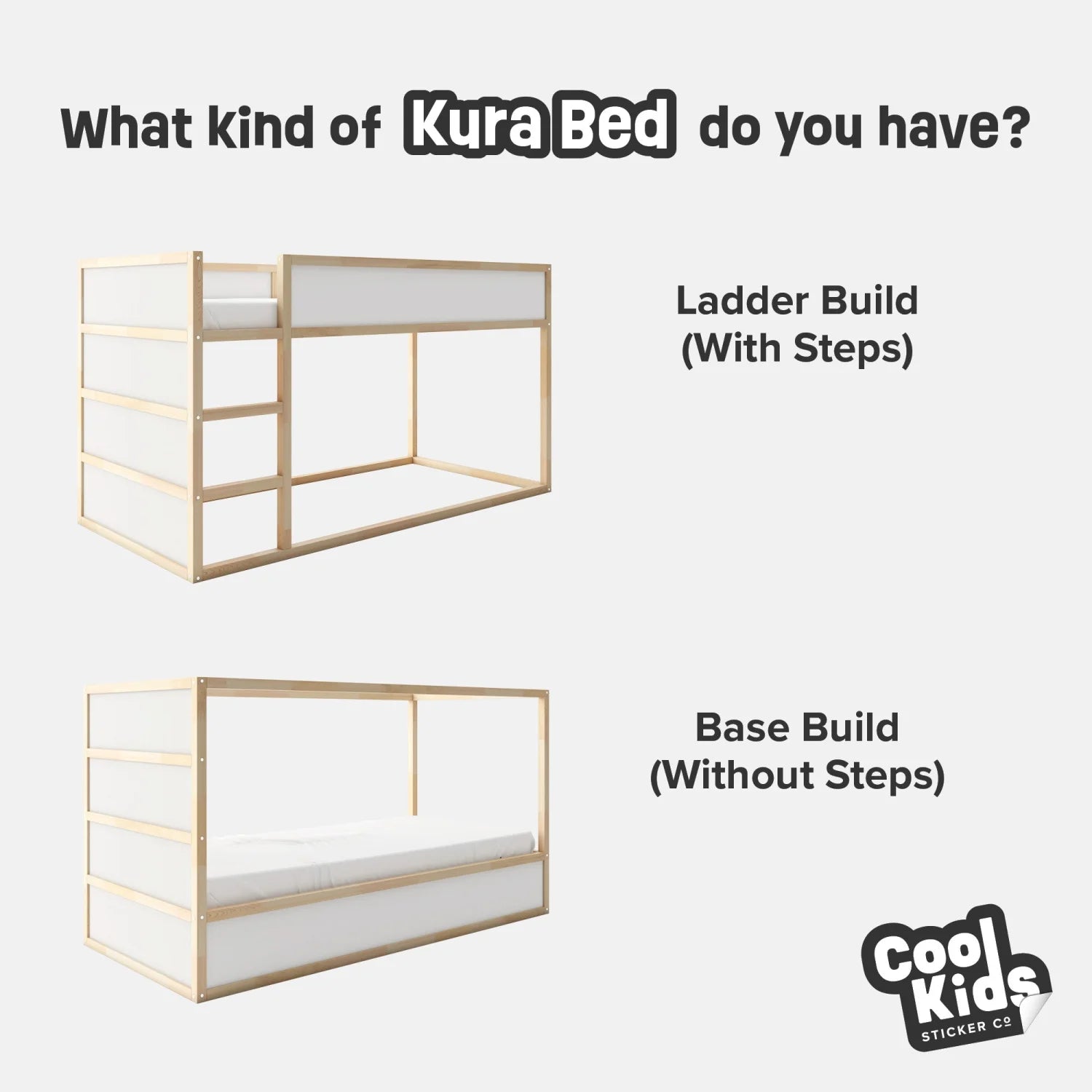 Kura Bed Arcs Neutral Decals - Furniture Decals - Kura Bed