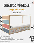 Kura Bed Dogs and Paws Decals - Furniture Decals - Kura Bed