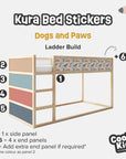 Kura Bed Dogs and Paws Decals - Furniture Decals - Kura Bed