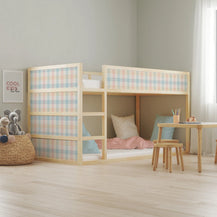 Kura Bed Gingham Multi Decals