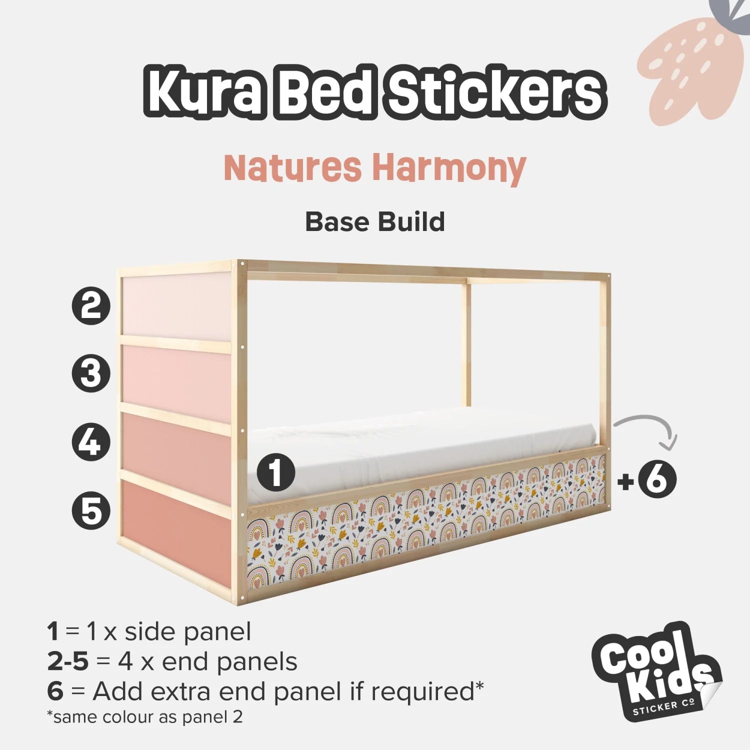 Kura Bed Natures Harmony Decals - Furniture Decals - Kura