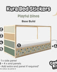 Kura Bed Playful Dinos Decals - Furniture Decals - Kura Bed