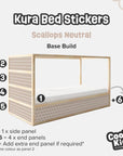 Kura Bed Scallops Neutral Decals - Furniture Decals - Kura