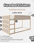 Kura Bed Scallops Neutral Decals - Furniture Decals - Kura