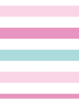 Kura Bed Stripes Pink Decals - Furniture Decals - Kura Bed