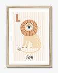 L is for Lion Print - WP1. Wall Prints
