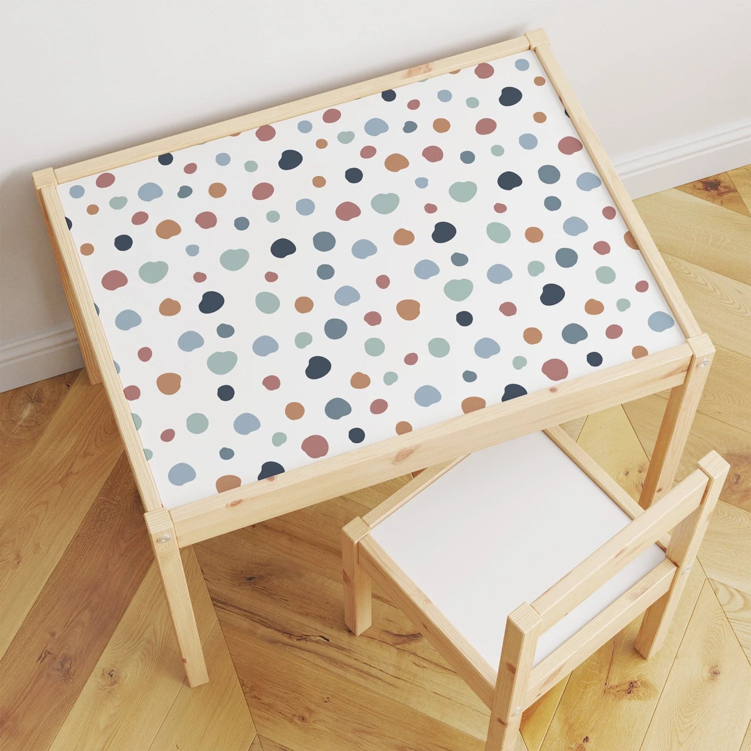 Latt Table Abstract Dots Warm Decal - Furniture Decals