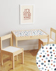 Latt Table Abstract Dots Warm Decal DF4.