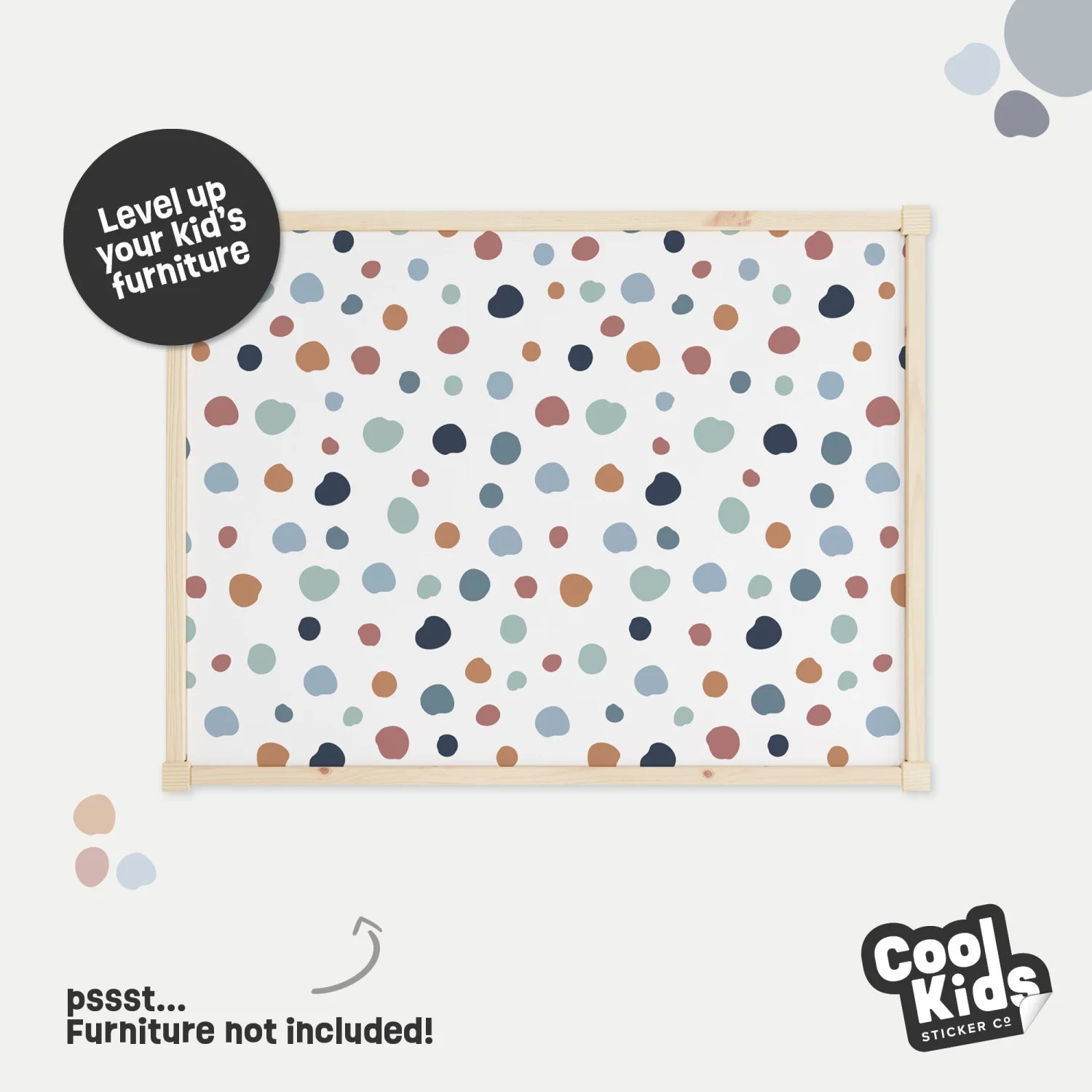 Latt Table Abstract Dots Warm Decal - Furniture Decals