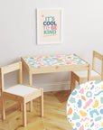 Latt Table Abstract Shapes Bright Decal DF4.