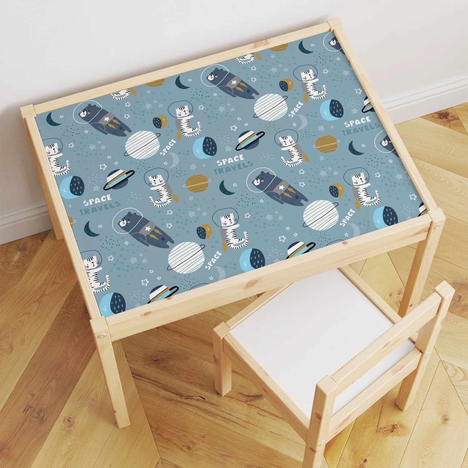 Latt Table Animals In Space Decal - Furniture Decals - Latt