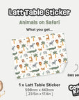 Latt Table Animals on Safari Decal - Furniture Decals