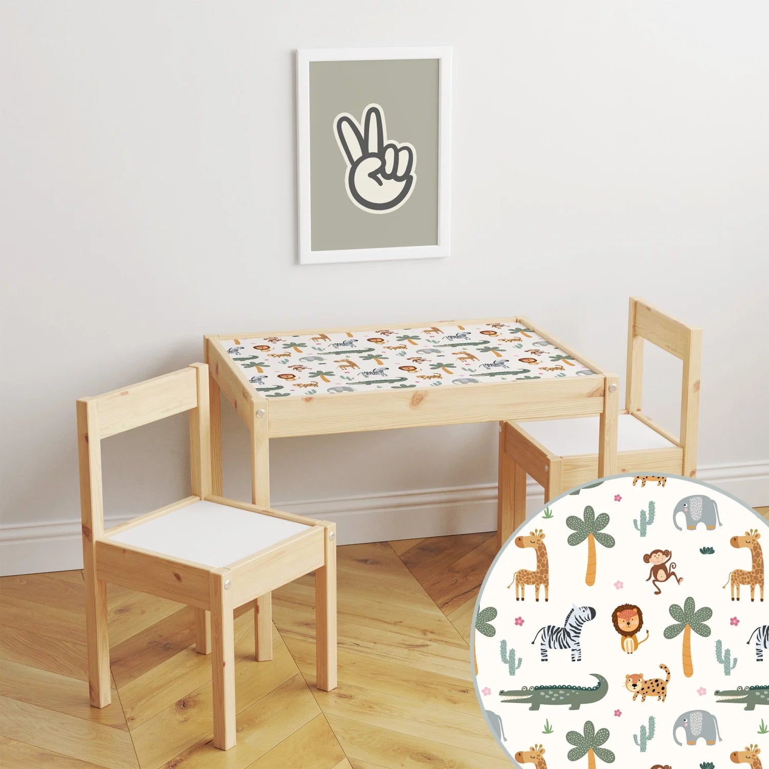 Latt Table Animals on Safari Decal DF4.