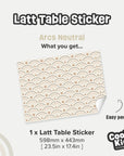 Latt Table Arcs Neutral Decal - Furniture Decals - Latt